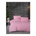 Mystory Home Lastikli Carsafli Cift Kisilik Nevresim Takimi Saten Pembe