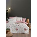 Mystory Home Lastikli Çarşaflı Çift Kişilik Nevresim Takımı Viola