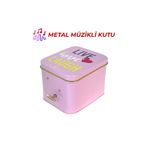 mystylee ML-13 Love Metal Kalpli Müzikli Kutu | Kurmalı, Romantik Dekoratif Hediye Kutusu 10,5x8,5x9 cm