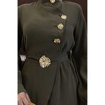 MYSUİT GOLD DÜGME DETAYLI KEMERLİ TENCEL CEKET PANTOLON TAKIM