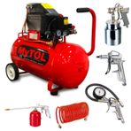 Mytol 50 Litre Hava Kompresörü 2 Hp 8 Bar Ve 5li Havalı Set