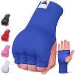 Mytra Fusion Boks Eldivenleri Altında Uzun Askısız Hızlı Kolay Jel Boks Sargılarıyla Dolgulu Erkek ve Kadın MMA, Muay Thai, Kickboks, Boks ve Dövüş Sanatları için Elastik Boks Sargısı (Blue, S/M)