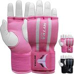 MyTra Fusion Boks İç Eldivenler El Sarar Koruma Kolay Sarar Eldiven Jel El Bilek Kayışı Kapatma (Pembe/Beyaz, L/XL)