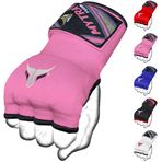 Mytra Fusion Çocuk Boks Eldivenleri Altında 76cm Uzun Çabuk Açılan Askılara Sahip Jel Yastıklı Boks Sargısı, MMA, Muay Thai, Kickboks, Boks ve Dövüş Sanatları için Elastik Boks Sargısı (Pink)