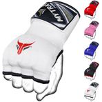 Mytra Fusion Çocuk Boks Eldivenleri Altında 76cm Uzun Çabuk Açılan Askılara Sahip Jel Yastıklı Boks Sargısı, MMA, Muay Thai, Kickboks, Boks ve Dövüş Sanatları için Elastik Boks Sargısı (White)