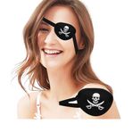 MYUBWTF Siyah Tek Göz Maskesi, Korsan Kafatası Çapraz Kemik Göz Yaması, Yetişkinler ve Çocuklar için Ayarlanabilir 3D Göz Yaması (Pirates Tasarımı)