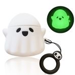 Myween AirPods Kılıf Kapağı ile Uyumlu, Airpods 2. ve 1. için Tasarlanmış Işıklı Sevimli Hayalet Kılıf, Yumuşak Silikon Anime Komik 3D Karikatür Apple AirPods 2/1 Kılıf Kadın Erkek Çocuk Gençler Kız Erkek