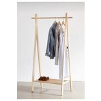 mywoodteks Woodteks Ahşap Açık Dolap - Gardrop - Elbise Dolabı