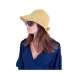 MYZİ STORE Fiyonk Detaylı Bucket Kadın Vizör Şapka (BEDEN AYARLI) Kahve Tek Ebat
