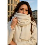 MYZİ STORE Kadın Bej - Krem - Beyaz Kalın Kışlık ŞAL – Oversize Şal Bej 65 x 175