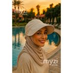 MYZİ STORE Kadın Gölgelikli Bone Şapka - Vizörlü Yazlık Tesettür Şapka Bej (BEDEN AYARLI) Bej Standart