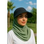 MYZİ STORE Kadın Gölgelikli Bone Şapka - Vizörlü Yazlık Tesettür Şapka Bej (BEDEN AYARLI)