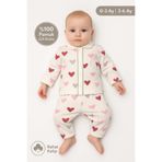 MYZİ STORE Yenidoğan Bebek Çocuk Pijama Takımı Ekru 0-3 AY