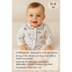 MYZİ STORE Yenidoğan Bebek Çocuk Pijama Takımı Mavi Bulut Ay 3-6 AY