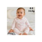 MYZİ STORE Yenidoğan Bebek Çocuk Pijama Takımı Pembe Palmiye 0-3 AY
