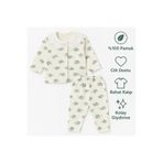 MYZİ STORE Yenidoğan Bebek Çocuk Pijama Takımı Yeşil Dantelli 0-3 AY