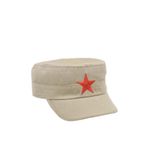 MYZİ STORE Yıldızlı Fidel Castro Che Guevara Şapkası Krem Yıldızlı Tek Ebat
