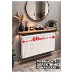 MZ Ahşap Petek Üstü Raf Uçan Raf Atlantik çam Rengi 16x60 cm