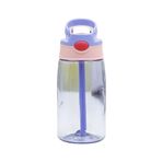 Mzshne 480ml Flip Top Su Şişeleri Gıda Sınıfı Taşınabilir Saman Şeffaf Göbek Kupası Erkek ve Kız Çocuklar için Doğum Günü Hediyesi