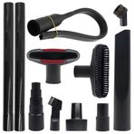 MZY LLC Mağaza Vakum Eklenti Aksesuarları için Vakum Ataşmanları, 1 1/4 "ila 2 1/2" Vakum Temizleme Aksesuar Kiti, 1 "ila 1 7/8" Hortum Adaptörü Vakum Uzatma Çubukları Eklenti, 11'li Set