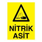 N Asit Uyarı Tabelası - 20x30 Alüminyum Kompozit Panel - KM15