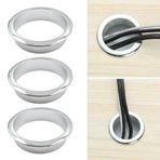 N-D Kablo geçişi kablo geçişi yazı masası metal 60 mm - Mobilya ipleme kutusu için süs halkası, süs kapağı, kablo deliği çalışma masası kablo geçişi ofis bilgisayar masaları için kablo geçişi