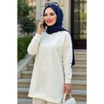 N.S NEVA STYLE Krem Tesettür Tunik 30644KR