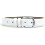 N Trend Beyaz 3 cm Klasik Metal Tokalı Rugan Erkek Çocuk Kemer - 95 cm