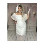 NA ADDESIGN Büyük Beden Beyaz Elbise, Nikah Elbisesi, Dantel Elbise, After Party Elbise beyaz 38