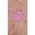 NA ADDESIGN Kız Çocuk Kolları Tüllü Gül Kurusu Pembe Bluz