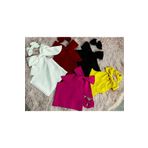NA ADDESIGN Tek Omuz Fiyonk Detaylı Yazlık 5 Li Bluz Set Ve Tokaları Renkli 8-9 Yaş