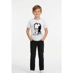 Nacar Store Erkek Çocuk Atatürk Baskılı T-Shirt ve Siyah Keten Pantolon Takım 23NISAN 29EKIM Özel Günler - 4 Yaş - Beyaz - Kırmızı - Siyah