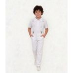 Nacar Store Erkek Çocuk Beyaz Keten Pantolon ve Askı Beyaz Yakalı Tişört Takım 23 Nisan-29 Ekim ve Özel Günler - 11 Yaş