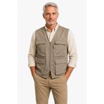 NACAR STYLİSH Erkek Baba V Yaka Model Çok Cepli Avcı Yeleği Mevsimlik Outdoor Yelek