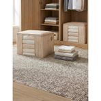 Nacarev 2 Adet Orta Boy Pencereli Çizgi Desen Baskılı Krem Dolap içi Kıyafet Düzenleyici Hurç Seti 45X40X30 cm
