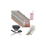 Nacario 10 Paket Hamam Otu Toz Tüy Dökücü + Boya Kabı + Tarak + Fırça + Hamam Kesesi + Topuk Taşı Banyo Set