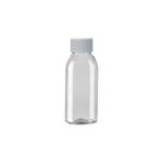 Nacario 100 Adet - 100ML Plastik Şeffaf Oval Boyunlu Şişe, Boş Düz Beyaz Kapaklı Pet Şişe
