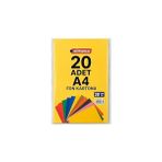 Nacario 20 Adet A4 Renkli Fon Kartonu 23 x 34 cm 10 Renk