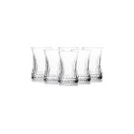 Nacario 6’lı Kristal Desenli Cam Çay Bardağı Seti – 160 ml Ince Belli Modern Tasarım – I