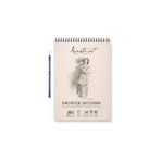 Nacario A4 Eskiz Defteri, Ince Grenli, Kolay Silinebilir Ph Nötr Kağıt, Spiralli Sketch Book, 90 - Çok Renkli