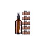 Nacario Afracam Amber 50 ml Plastik Kapaklı Siyah Sprey Fısfıs Dezenfektan Cam Şişe 30 Adet