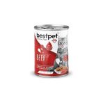 Nacario Bestpet Yetişkin Kediler Için, Taze Sığır Parça Etli Soslu Yaş Mama, 400 G