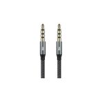 Nacario Bix BXAU3C Hi-Fi 3.5mm Örgülü Aux Ses Kablosu 24K Altın Kaplama, Araç Ses Sistemi, Tv, Hoparlör, Ku