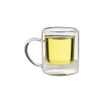 Nacario Çift Cidarlı Borosilikat Cam Kupa, 200 Ml, Beyaz, Modern, Latte, Filtre Kahve, Bitki Çay�