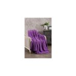 Nacario Comfy | Çizgili Wellsoft Tv Battaniyesi 110X180 cm Mor