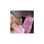 Nacario DD283 Işıltılı Hair Tinsel Saç Simi Uzatma Açık Pembe HT10 - Çok Renkli