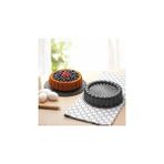 Nacario Deconox Thermo Döküm Gövdeli Tart Kek Kalıbı 23CM, Dilimli Döküm, Siyah Granit Benekli