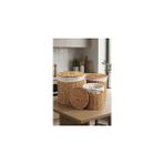 Nacario Digithome 3’lü Kapaklı Hasır Patates Soğan Sarımsak Sepeti Sebzelik -9T05 Ş/9 - Çok Renkli