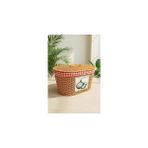 Nacario Digithome Oval Rattan Hasır Patates Soğan Çift Bölmeli Sepet Düzenleyici Organizer -9T03