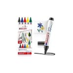 Nacario Edding 4500 Tekstil Kalemi - Siyah, Kırmızı, Mavi, Yeşil, Sarı - 5 Adet. - 2-3 mm Yuvar - Çok Renkli
